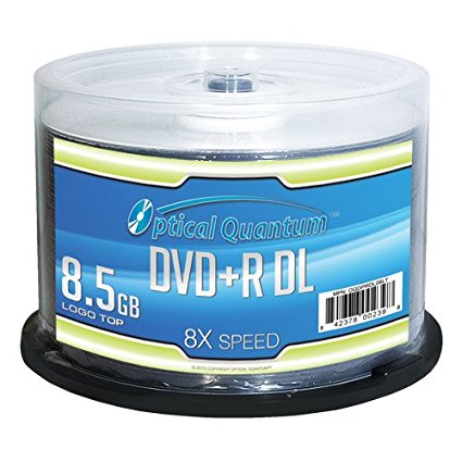 Vinpower Digital - JVC OQDPRDL08LT Optical Quantum 8X 8.5 GB DVD R DL Double Layer Recordable Blank Media Logo Top