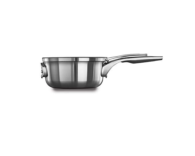 Calphalon Premier Space Saving Stainless Steel 2.5qt Sauce Pan with Cover