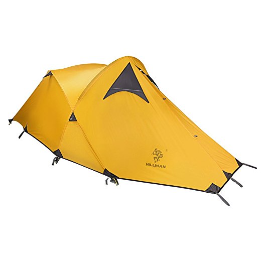 HILLMAN Portable Camping Tent Silicon Stronger Wind Resistance Tent with Storage Bag,Yellow