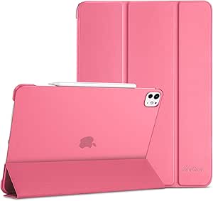 ProCase for iPad Pro 13 Inch Case 2024 (M4/7th Gen), iPad M4 13 Case Smart Folio iPad Pro 13 Case, Slim Stand Translucent Hard Shell Back 13-inch 2024 iPad Pro Case, Auto Sleep/Wake -Melonpink