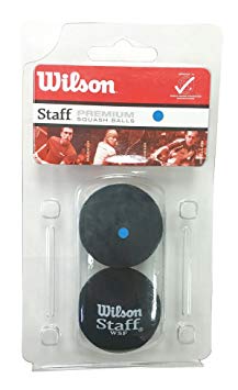 Wilson Staff Squash Balls - Pack of 2 Blue Single Dot