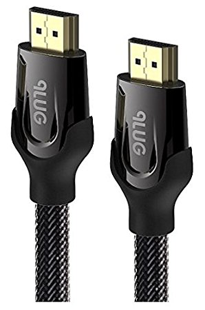 PlugLug HDMI Cable 75ft - HDMI 2.0 (4K) - High Speed 18Gbps - Supports Ethernet, 3D, and Audio Return - Triple Shielded with Signal Booster - Platinum