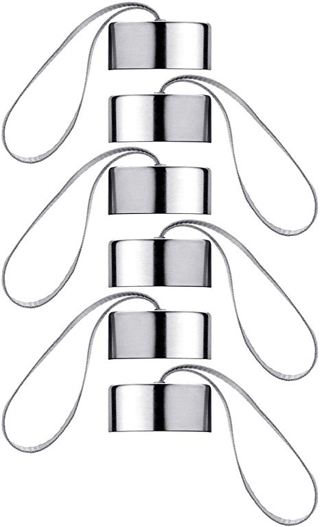 Chef's Star 6 Pack Of Stainless Steel Caps with Carrying Loops for Glass Bottles