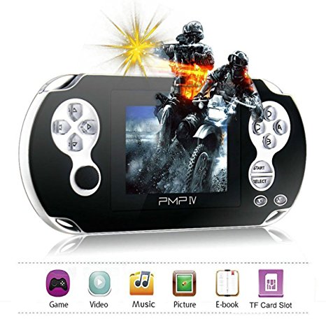 Handheld Game Console,Rongyuxuan 3" Retro Game Console with 566 Games Portable Video Game Player support MP3 Ebook (Black)