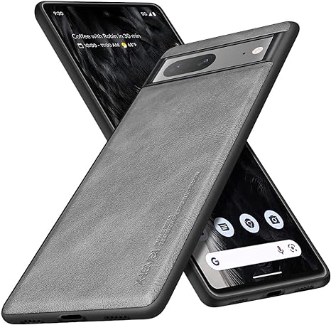 X-level Google Pixel 7 Case, [Earl 3 Series] Anti-Scratch Premium PU Leather with Soft TPU Silicone Bumper Shockproof Protective Phone Cover Case for Google Pixel 7 - Gray