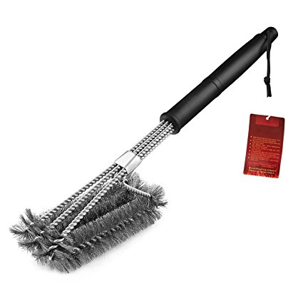 OAMCEG 360° Clean Grill Brush, 18" Best BBQ Cleaning Brush.Barbecue Grilling Accessories. Durable and Effective. Stainless Steel Wire Bristles And Stiff Handle - A Perfect Gift For Barbecue Lovers.