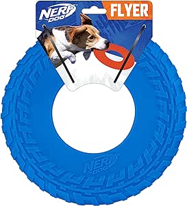 Nerf Dog Atomic Flyer Dog Toy, Flying Disc, Lightweight, Durable and Water Resistant, Great for Beach and Pool