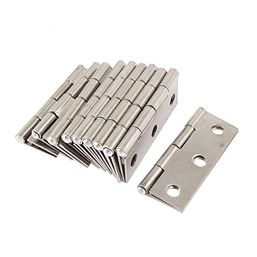 URBEST 20 Pcs Silver Tone Metal Butt Hinge for Window Cupboard Cabinet Doors Gates