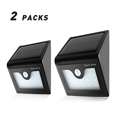 16 LED Solar Montion Senser Lights Wireless Outdoor Patio Deck Security Light (2 Pack)