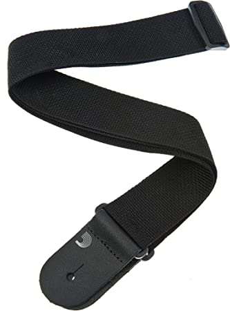 D'Addario Accessories Guitar Strap - Guitar Accessories - Electric Guitar Strap, Acoustic Guitar Strap, Acoustic Electric Guitar Strap & Bass Guitar Strap - Polypropylene - Black