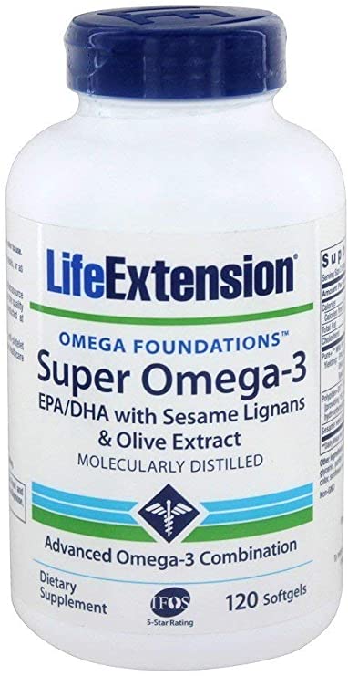 Life Extension Omega Foundations Super Omega-3 120 Softgels