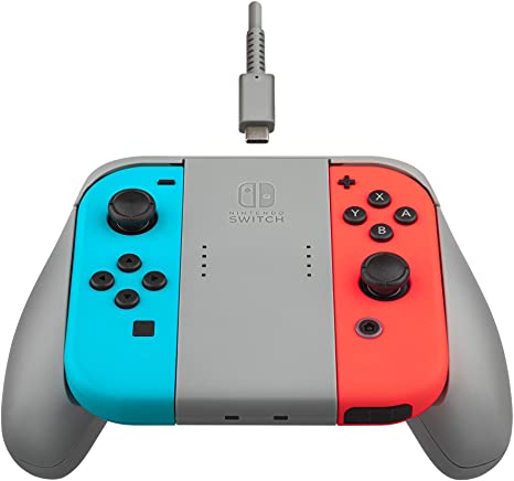 PDP Charging Grip Plus for Joy Con Switch Storm Gray