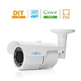Reolink RLC-411 4 MegaPixel 4X Optical Motorized Zoom Super HD Security Monitoring System 1440P IP Camera Outdoor Poe Bullet Night Vision 130ftONVIF