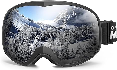 Outdoormaster Owl Kids Ski Goggles OTG Anti-Fog Snowboard Goggles with 100% UV Protection