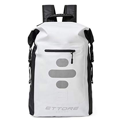 Ettore Cycling Rucksack 100% Waterproof Dry Bag 30L - Black/White - Sonar