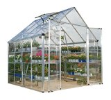 Palram Snap and Grow 8 Series Hobby Greenhouse - 8 x 8 x 9 Silver