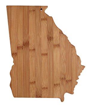 Totally Bamboo State Cutting & Serving Board, Georgia, 100% Bamboo Board for Cooking and Entertaining