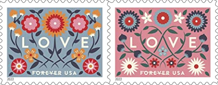 Love 2022 Forever First Class Postage Stamps Sheet-- Valentine, Wedding, Celebration, Anniversary, Romance, Party -- 20 Stamps --