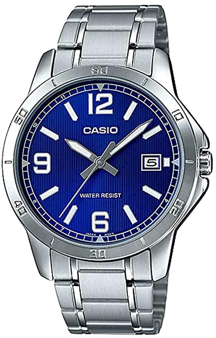 Casio MTP-V004D-2BUDF Analog Quartz Silver Stainless Steel Men's Watch