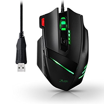 VicTop Wired Gaming Mouse with 6 Adjustable DPI Switch Function(7200/5400/3200/2400/1600/800 DPI), 7 Buttons Ergonomic LED, 7-Color LED Breathing Light For Pro Game Notebook PC Laptop Computer