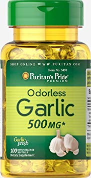 Puritan's Pride Odorless Garlic 500 mg-100 Rapid Release Softgels