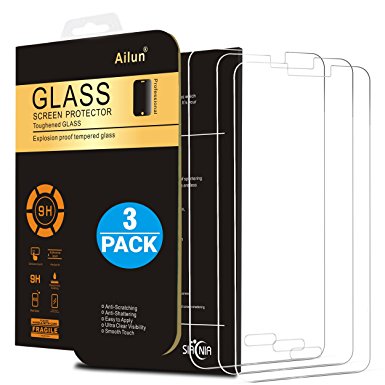 Galaxy S5 Screen Protector,[3Pack]by Ailun,Tempered Glass,Samsung Galaxy i9600,9H Hardness,2.5D Edge,Anti-Scratch,Bubble Free,Reduce Fingerprint&Oil Stain Coating,Case Friendly-Siania Retail Package