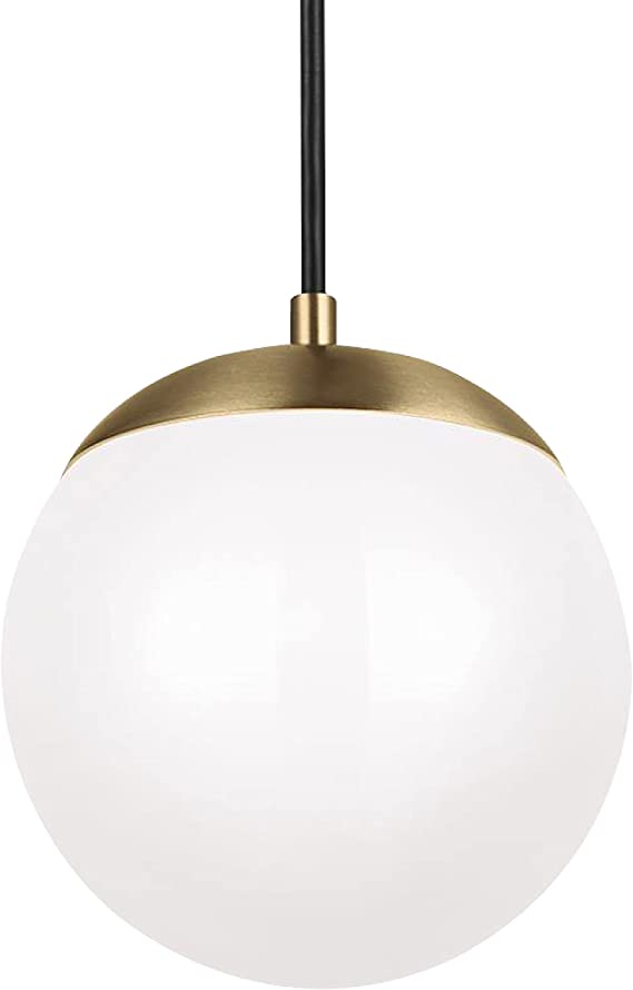 Sea Gull Lighting 602293S-848 Leo - Hanging Globe Large LED - Light Pendant Hanging Modern Fixture, Satin Brass