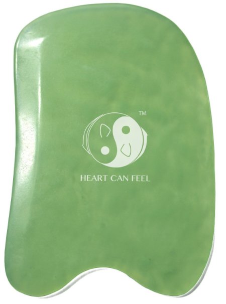 BEST Jade Gua Sha Scraping Massage Tool   Highest Quality Hand Made Jade Guasha Board Available -On Sale- EACH IS UNIQUE & BEAUTIFUL！GREAT Tools for Graston SPA Acupuncture Therapy Trigger Point Treatment on Face [Square]