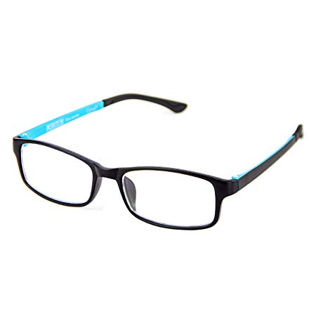 Cyxus Blue Light Blocking [Lightweight TR90] Glasses for Anti Eye Strain Headache Computer Use Eyewear, Men/Women (TR90 Blue)