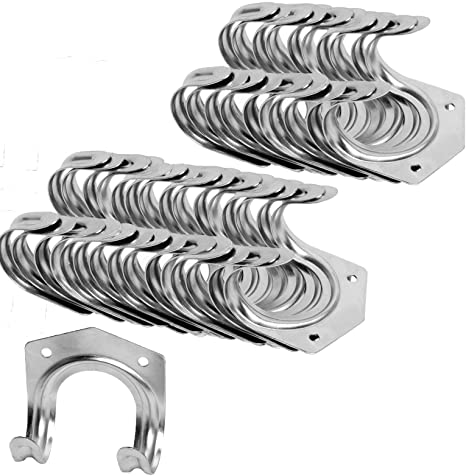 Wideskall Universal Galvanized Metal Utility Storage Hooks for Garden Tools (Pack of 25)