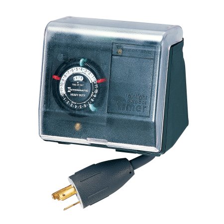 Intermatic P1131 Heavy Duty Above Ground Pool Pump Timer with Twist Lock Plug and Receptacle
