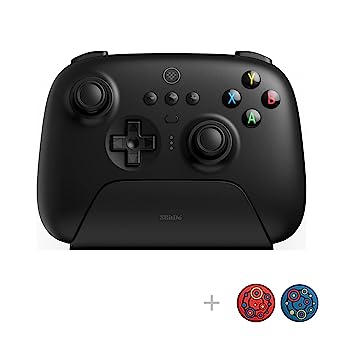 8Bitdo Ultimate 2.4g Wireless Controller with Charging Dock, Pro Gamepad with Back Buttons & Turbo Function for PC Windows, Steam Deck, Android, Raspberry Pi, iPhone, iPad, Mac and Apple TV (Black)