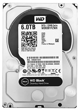 WD Black 6TB Performance Desktop Hard Disk Drive - 7200 RPM SATA 6 Gbs 128MB Cache 35 Inch  - WD6001FZWX