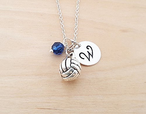 Volleyball Charm Personalized Sterling Silver Necklace