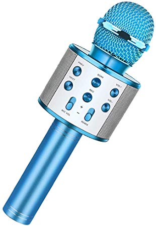 Fun Toys For 4-15 Year Old Girls,Niskite Handheld Karaoke Microphone For Kids Age 7-14,Birthday Gifts for 8 9 10 11 Years Old Boys Girls Blue