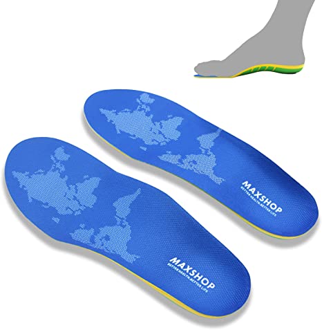 Maxshop Insoles for Men and Women, Insoles Arch Supports Orthotic Inserts, Reduce Shock and Prevent Common Running Injuries, Pain Relief (L__ 8-10)