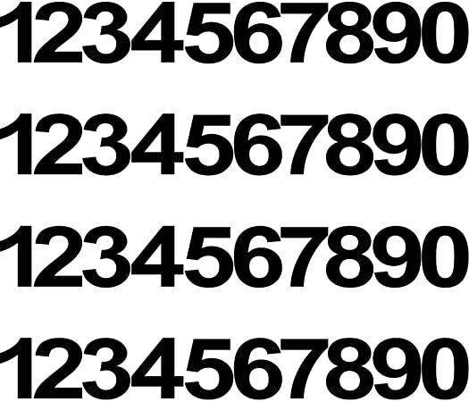 40 Pieces 4 Sets Vinyl Mailbox Number Stickers, Waterproof Numbers Stickers Anti-Fading Vinyl Number Decals Pre-Spaced Number Signs for Mailbox Car Home (Black,4 Inch)