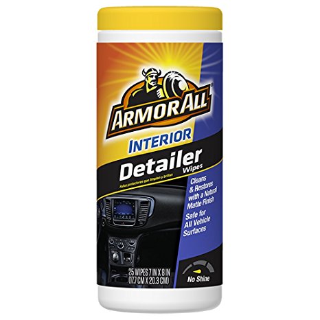 Armor All 78503 Natural Finish Detailer Protectant Wipes - 25 sheets