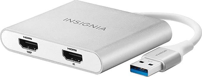 Insignia - USB to Dual HDMI Adapter - Model: NS-PU32H4A