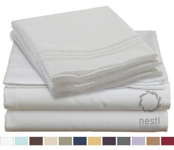 Bed Sheet Bedding Set, 100% Soft Brushed Microfiber with Deep Pocket Fitted Sheet - TWIN XL - WHITE - 1800 Luxury Bedding Collection, Hypoallergenic & Wrinkle Free Bedroom Linen Set