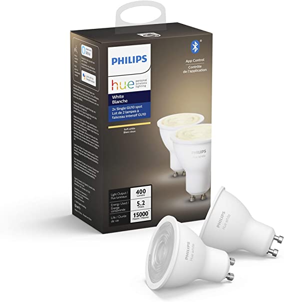 Philips Hue 548800 Huew 6W GU10 2P Ca Blurbs, A Certified for Humans Device , White