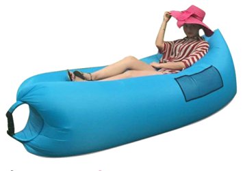 SENQIAO Inflatable Waterproof Air Bed Lounger Sofa Sleeping Bag for Camping Beach Backyard Park