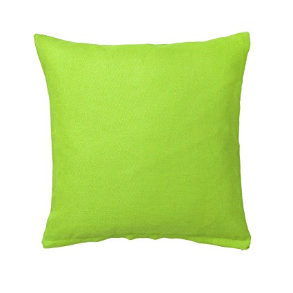 Pillowcase Covers, U'Artlines Pillow Case Decorative Cushion Cover Pillowcase for Sofa Cotton Linen Pillow Cover (Green)