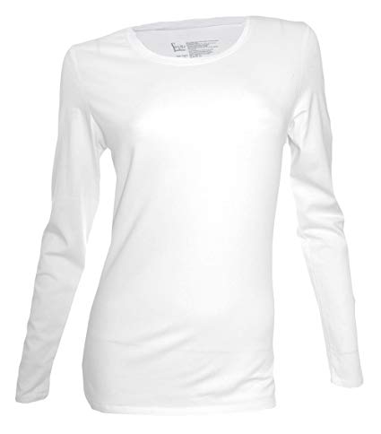 Felina Women's 2 Pack Long Sleeve Layering Crew Neck T-Shirts