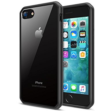 iPhone 7 Case, iPhone 8 Case, MX.Hyker Drop Protection Scratch-Resistant Matte Bumper and Slim Hard Transparent Clear Case for iPhone 7 (2016)/iPhone 8 (2017) Black