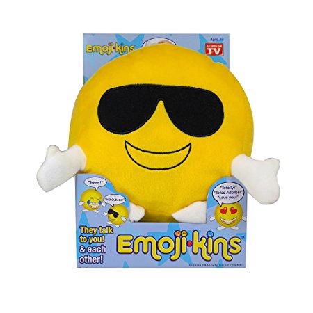 Emojikins Talking Cool Cat Pillow with Lights