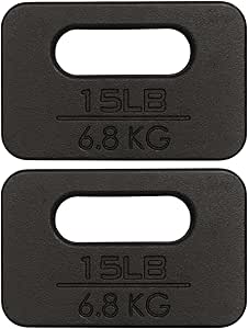 Yes4All Cast Iron Ruck Weight, Weighted Plate for Rucking, Swings, Squat, Strength Training - Multiple Weights: 10LB to 45LB