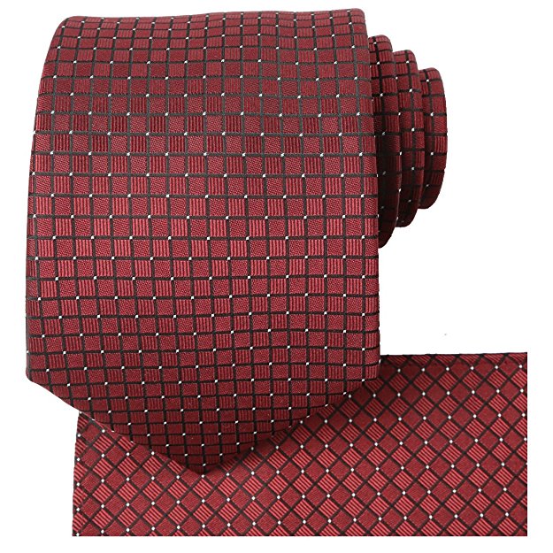 KissTies Mens Solid Tie Set Wedding Party Necktie   Hanky   Gift Box