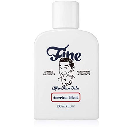 Fine Accoutrements American Blend Alcohol-Free After Shave Balm, Soothes and Relieves, Moisturizes and Protects with Chamomile Witch Hazel Vitamin E and Menthol, 3.3 Fluid Ounces