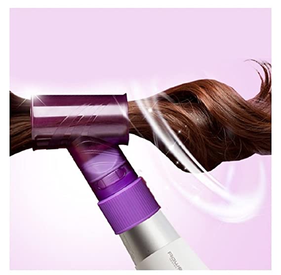 Wind Spin Magic Hair Curl Dryer Diffuser Attachment - Air Curling By Hair Dryer - Easy and Fast Styling - Minimize Hair Damage - Trendy Hairstyler - Purple